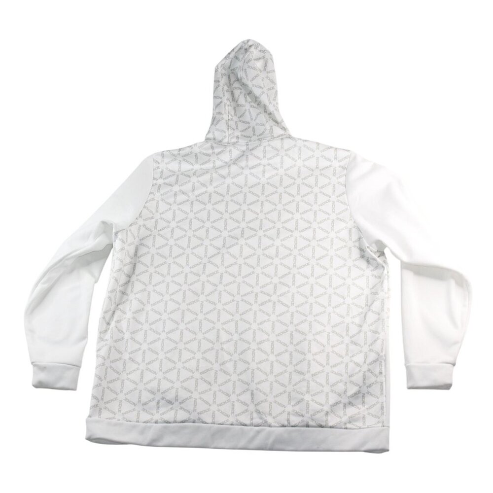 Nike Therma Fit 3XL All Over Print White Gray Hoodie Nike Spell Out Streetwear - Picture 2 of 16